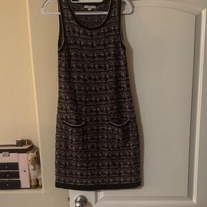 Eva Mendes for New York & Company Black white Pink Patterned Dress